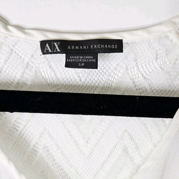 ARMANI EXCHANGE Womens White Lace Top Size Small - Picture 2 of 5